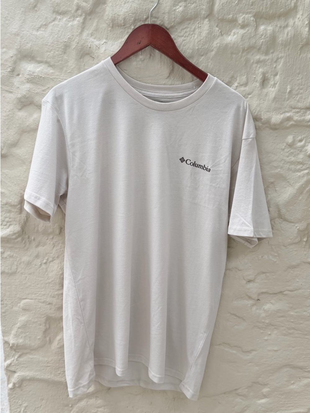 Columbia Short-Sleeve Crewneck Tee in Light Cream